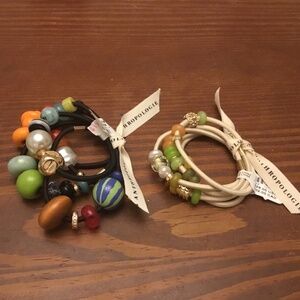 Anthropologie Beaded Hair Elastics